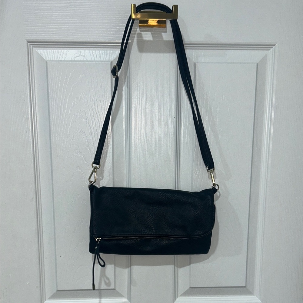 Elegant Black Leather Crossbody Bag
